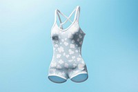 Pastel blue swimsuit, isolated on blue background. AI generated image by rawpixel.