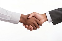 Business handshake agreement greeting finger. 