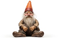 Gnome white background celebration portrait. AI generated Image by rawpixel.