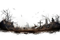 Graveyard outdoors white background architecture. AI generated Image by rawpixel.