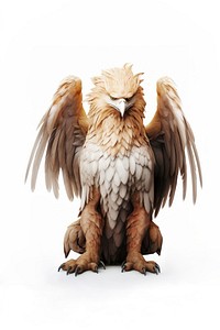 Griffin animal bird white background. AI generated Image by rawpixel.