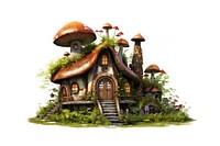 Fairy dwarfish house architecture building outdoors. AI generated Image by rawpixel.