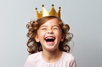 Crown laughing portrait child. 