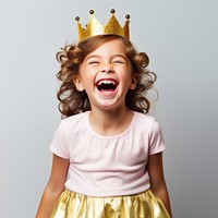 Crown laughing portrait child. 