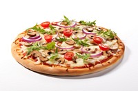 Salad pizza food mozzarella vegetable. 