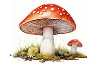 Mushroom mushroom fungus agaric. AI generated Image by rawpixel.