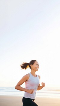 Jogging portrait running adult. AI generated Image by rawpixel.