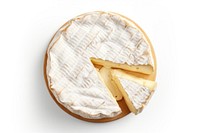 Camembert cheese food white background. AI generated Image by rawpixel.