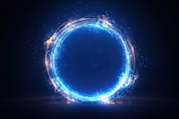 Blue light effect astronomy circle night. AI generated Image by rawpixel.