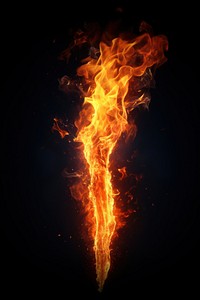Fire flame outdoors bonfire illuminated. AI generated Image by rawpixel.