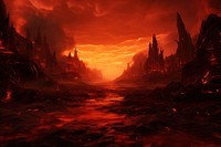 Hell nature lava tranquility. AI generated Image by rawpixel.