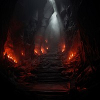 Hell volcano nature fire. AI generated Image by rawpixel.