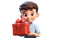 Gift box cartoon white background celebration. AI generated Image by rawpixel.