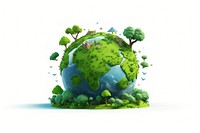 Nature earth 3d illustration planet. 