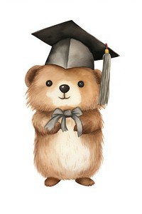 Dog graduation cartoon mammal. 