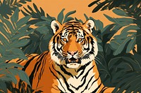 Tiger stripes seamless pattern tiger wildlife animal. AI generated Image by rawpixel.