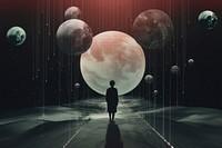 Small people astronomy outdoors fantasy. AI generated Image by rawpixel.
