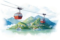 Cable cars outdoors vehicle snow. AI generated Image by rawpixel.