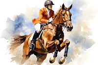 Equestrian athlete sports mammal animal. AI generated Image by rawpixel.