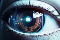 Robotic eye close-up. AI generated Image by rawpixel.