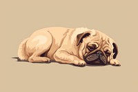 Dog pug animal mammal. 