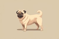 Dog pug animal mammal. 