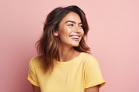 Beautiful smiling woman laughing fashion adult. 