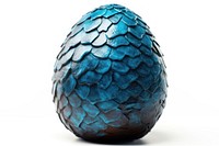 Sphere blue egg white background. AI generated Image by rawpixel.