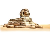 Egypt sphinx white background representation spirituality. AI generated Image by rawpixel.