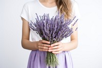 Lavender holding flower plant. AI generated Image by rawpixel.