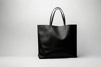 Tote bag handbag black white background. 