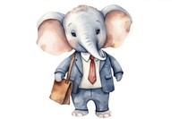 Elephant business animal wildlife mammal. AI generated Image by rawpixel.