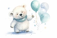 Polar bear balloon cute toy. 