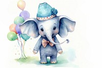 Elephant wearing party costume animal mammal cute. AI generated Image by rawpixel.