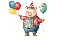 Pig standing balloon party toy. 