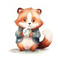 Fox holding earth animal mammal cute. AI generated Image by rawpixel.