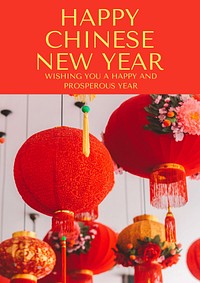 Chinese new year poster template