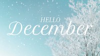 Hello December  blog banner template