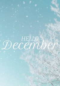 Hello December   poster template