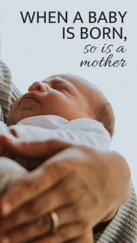 Mother & baby quote   social story template