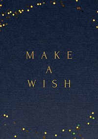 Make a wish  poster template