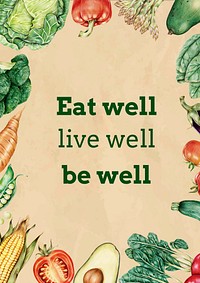 Eat & drink well poster template