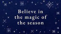 Magic & season quote  blog banner template