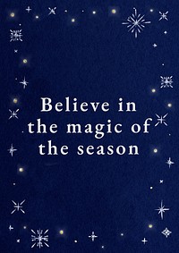 Magic & season quote  poster template