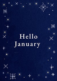 Hello January  poster template