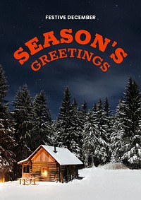 Season's Greetings  poster template