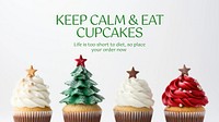 Online cupcake shop  blog banner template