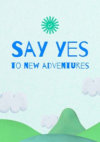 Adventure quote  poster template