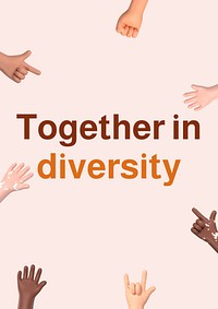 Together in diversity poster template