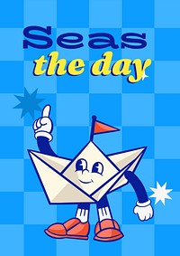 Seas the day  poster template